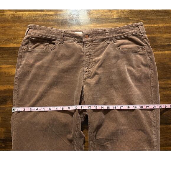 Pilcro Women’s 18W  40 x 27 Corduroy Pant Yaya Mid Rise Crop Flare Taupe Brown - Picture 13 of 16